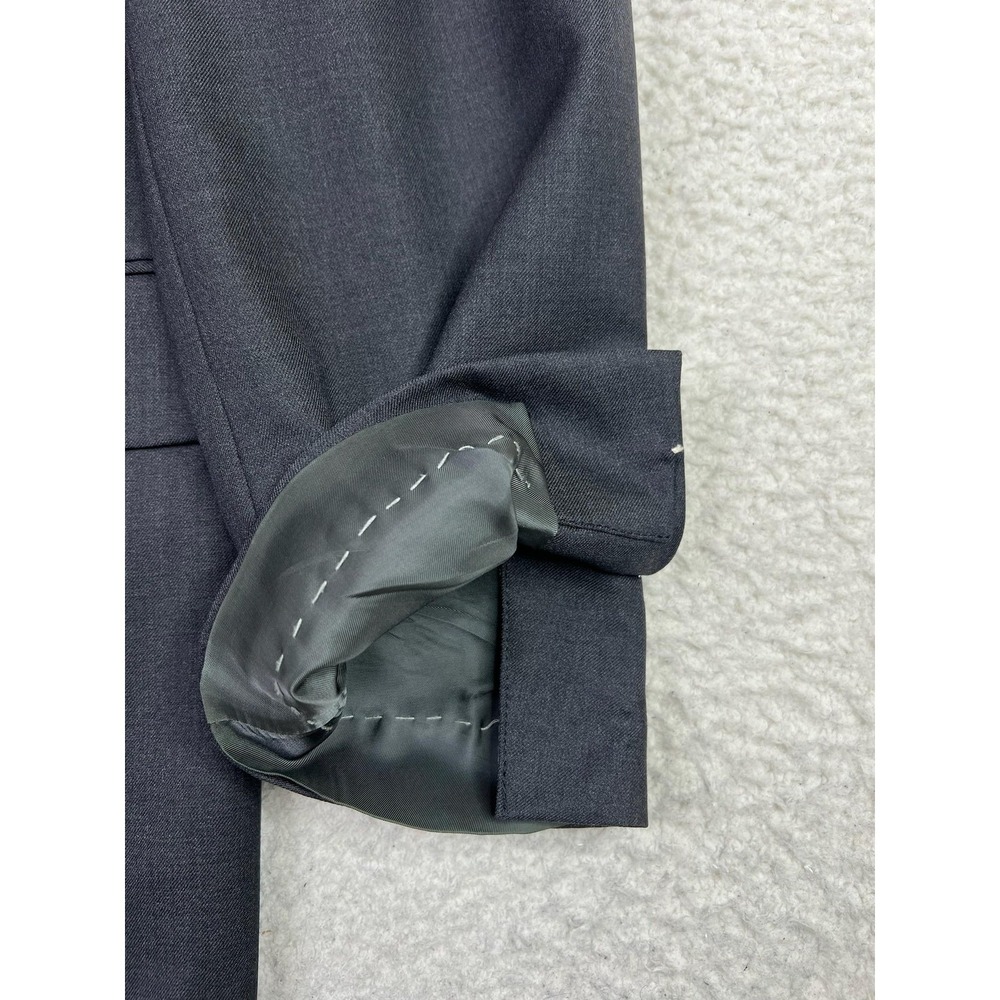 Brooks Brothers Blazer Mens 50L Charcoal Gray 100% Wool Two Button Double Vent - Picture 4 of 16